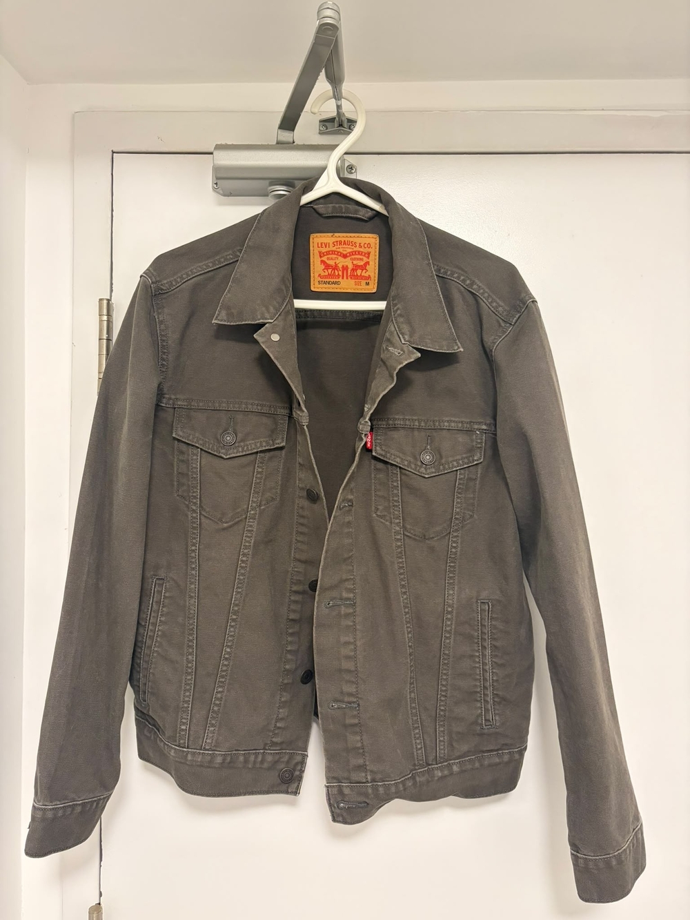 Levi's Men's Dark Brown Denim Jacket - Button-Front Trucker
